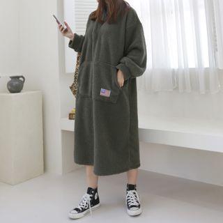 Fleece Long Anorak Pullover Dress