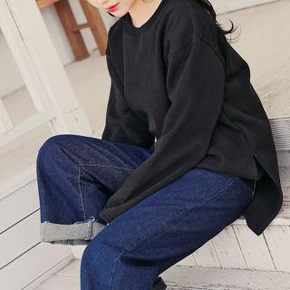 Slit-side Fleece-lined Top
