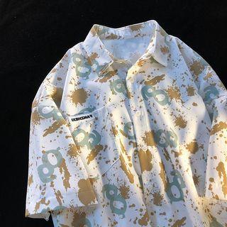 Short-sleeve Paint Splatter Shirt
