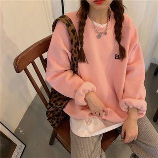 Long Sleeve Round Neck Embroidered Sweatshirt