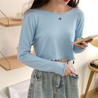 Frill Trim Cropped Top