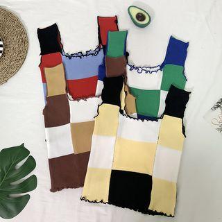 Checker Knit Tank Top