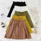 Drawstring Mini A-line Skirt