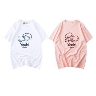 Short-sleeve Cartoon Print Tee