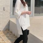 Elbow-sleeve Boxy T-shirt