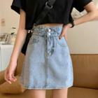 Mini A-line Denim Skirt / Belt