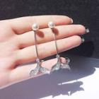 Mermaid Tail Dangle Earring 1 Pair - Silver - One Size