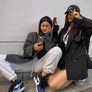 Peaked-lapel Slit-cuff Jacket