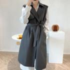Sleeveless Double Breasted Vest