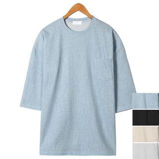 Couple 3/4-sleeve Textured T-shirt