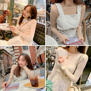 Crewneck Slim-fit Rib Knit Top