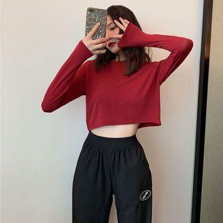 Plain Long-sleeved Top