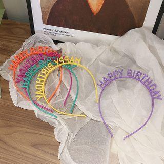 Birthday Lettering Plastic Headband