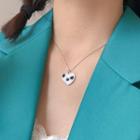 Alloy Heart Pendant Necklace Necklace - Dairy Cow - Love Heart - One Size