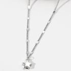 Star Pendant Alloy Necklace 01 - Silver - One Size