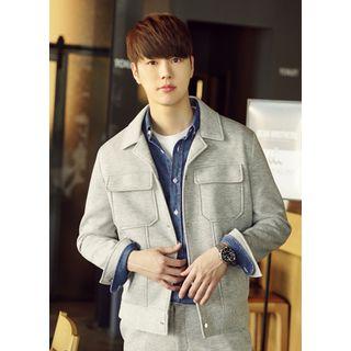 Neoprene Buttoned Jacket