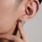 Tiger Sterling Silver Earring 1 Pair - Silver - 1.2cm