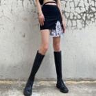 Mock Two Piece Pattern Skirt