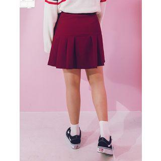 Plus Size Pleated Mini Tennis Skirt