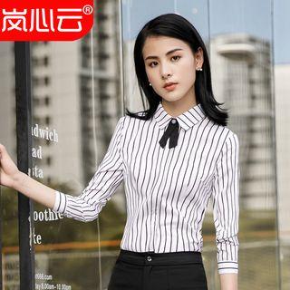Pinstripe Bow Accent Shirt / Dress Pants / Set