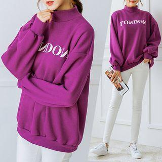 Printed Mock-neck Sweatshirt