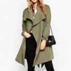 Plain Ruffle Coatdress