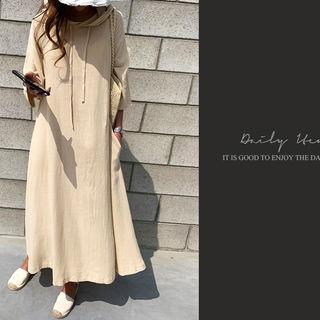 Hemp Blend Maxi Hoodie Dress
