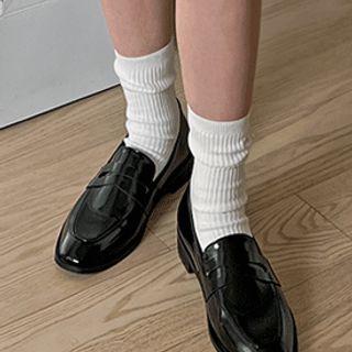 Glossy Penny Loafers