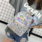 Iridescent Geometric Patterned Backpack