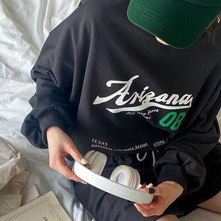 Set: Letter Oversize Sweatshirt + Sweatshorts