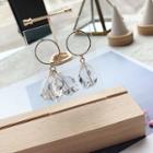 Acrylic Bead Mini Hoop Dangle Earring