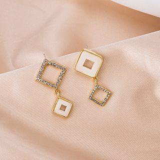 Rhinestone Dangle Earring 1 Pair - E3006 - As Shown In Figure - One Size