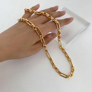 Chained Alloy Choker Gold - One Size