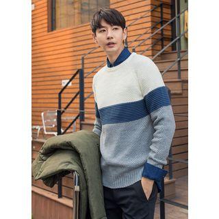 Raglan-sleeve Color-block Sweater