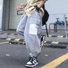 Color Block Cargo Wide-leg Pants