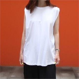 Pleated-back Tank Top