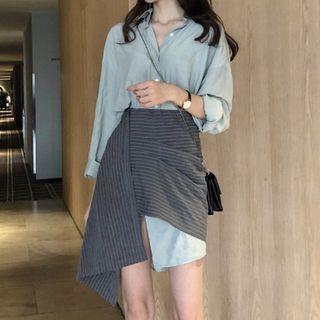 Plain Shirt Dress / A-line Skirt