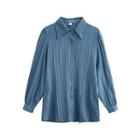 Ribbed Shirt Blue - One Size