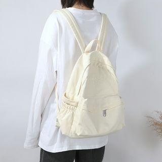 Denim Embroidered Backpack