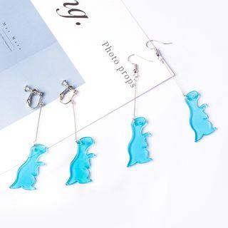 Dinosaur Drop Earring / Clip-on Earring
