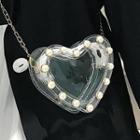 Heart Shape Crossbody Bag Transparent - One Size