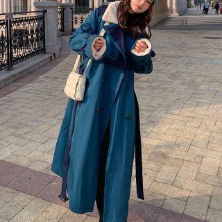 Double Breasted Fleece-lined Trench Coat