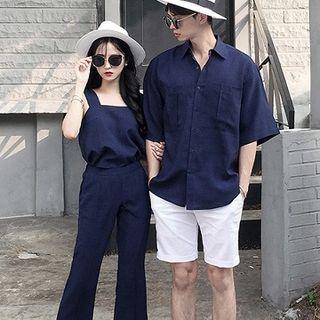 Couple Matching Shirt / Shorts / Set: Strappy Top + Pants