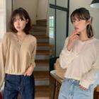 V-neck Raglan Blouson Top