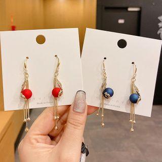 Bead Fringed Alloy Earring