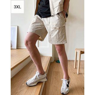Flap-pocket Track Shorts