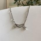 Sterling Silver Star Necklace 1 Pc - Silver - One Size