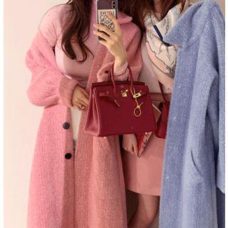 Puff-sleeve Faux-fur Coat