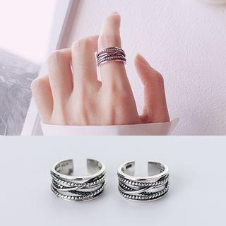 925 Sterling Silver Couple Matching Layered Ring