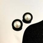 Faux Pearl Earring Black - One Size